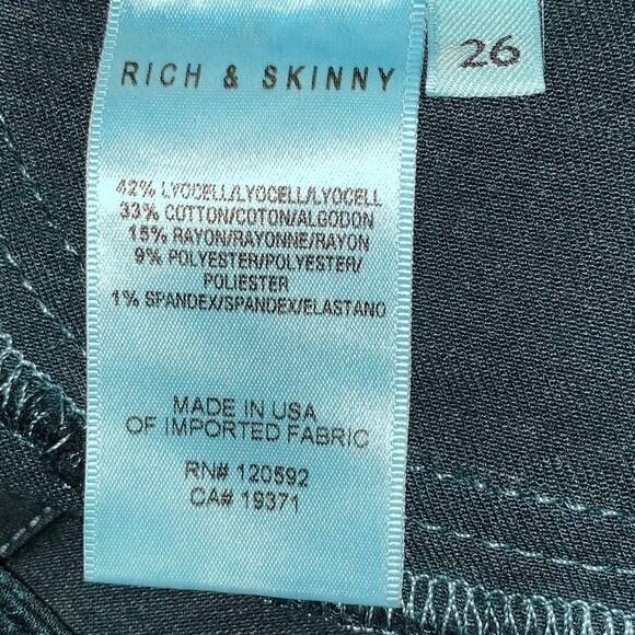 Rich & Skinny Printed  Python Skinny Jeans SZ 26 - Picture 10 of 11